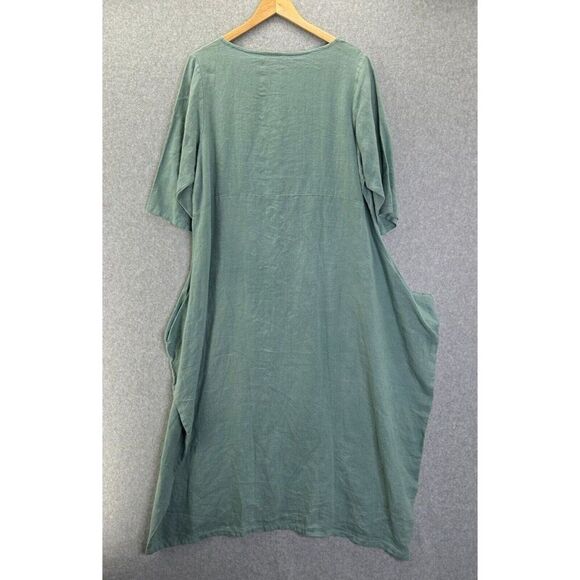 NWT Bryn Walker Size Small PILKINGTON DRESS Shore Blue Pacific Linen 3/4 Sleeve - Picture 11 of 16